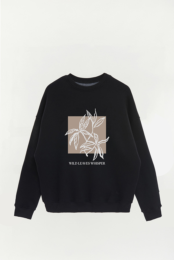 BUZO CREWNECK ESTAMPADO BT WILD LEAVES