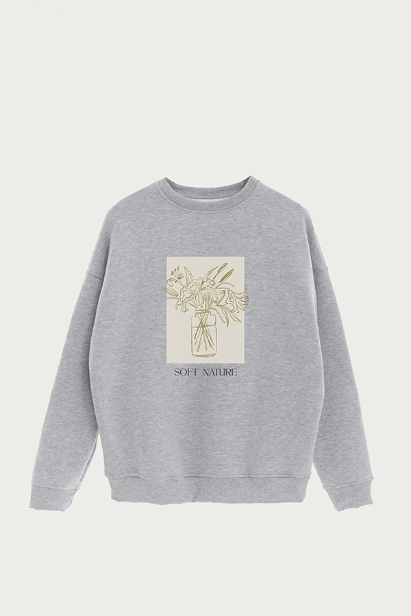 BUZO CREWNECK ESTAMPADO BT SOFT NATURE