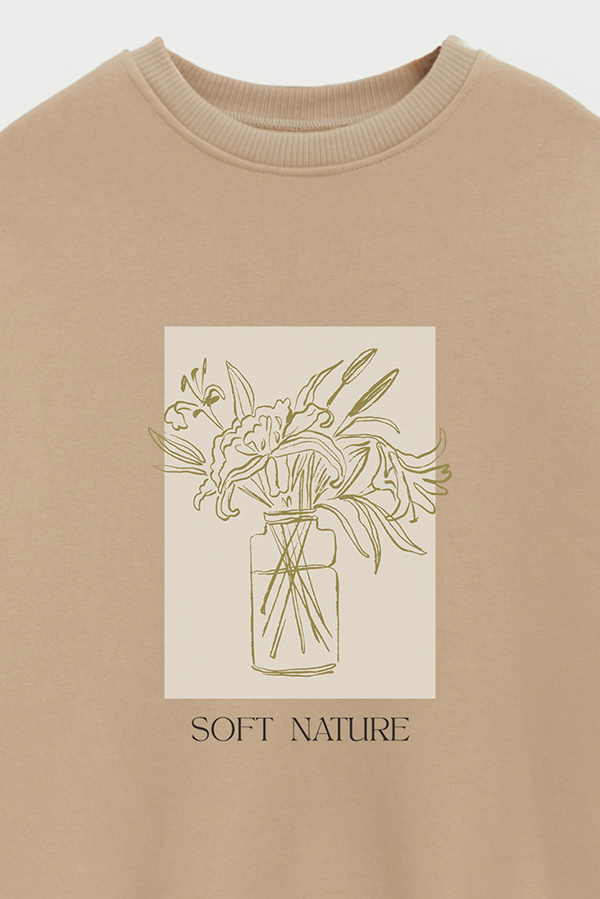 BUZO CREWNECK ESTAMPADO BT SOFT NATURE