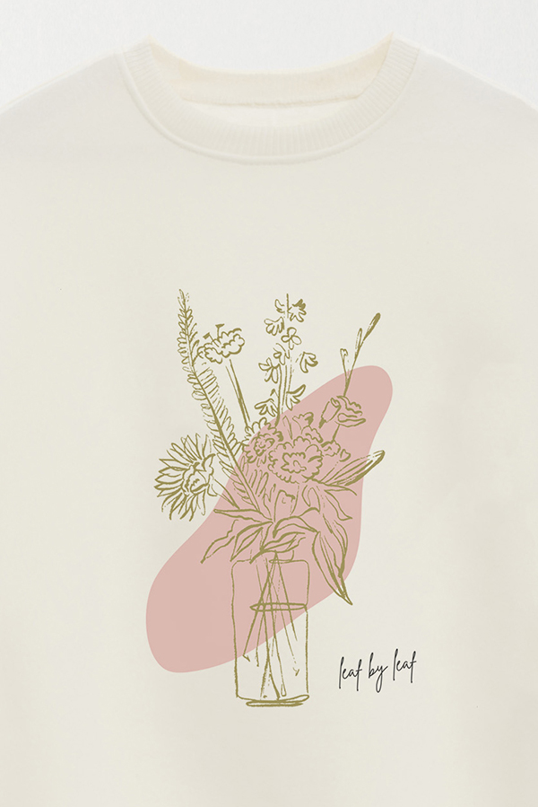BUZO CREWNECK ESTAMPADO BT LEAF BY LEAF