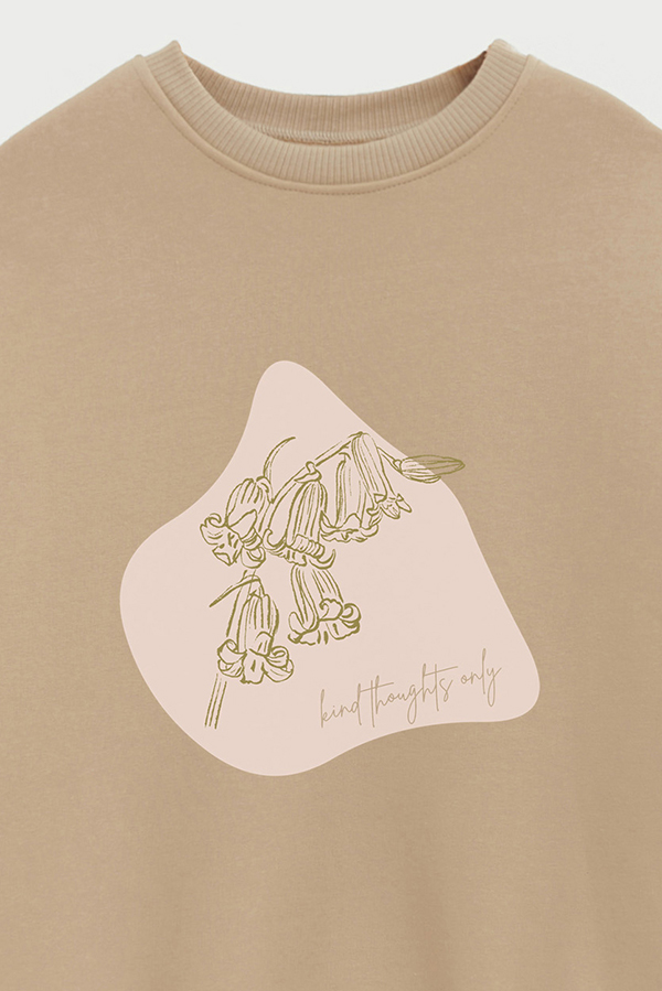 BUZO CREWNECK ESTAMPADO BT KIND THOUGHTS