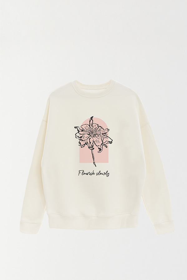 BUZO CREWNECK ESTAMPADO BT FLOURISH