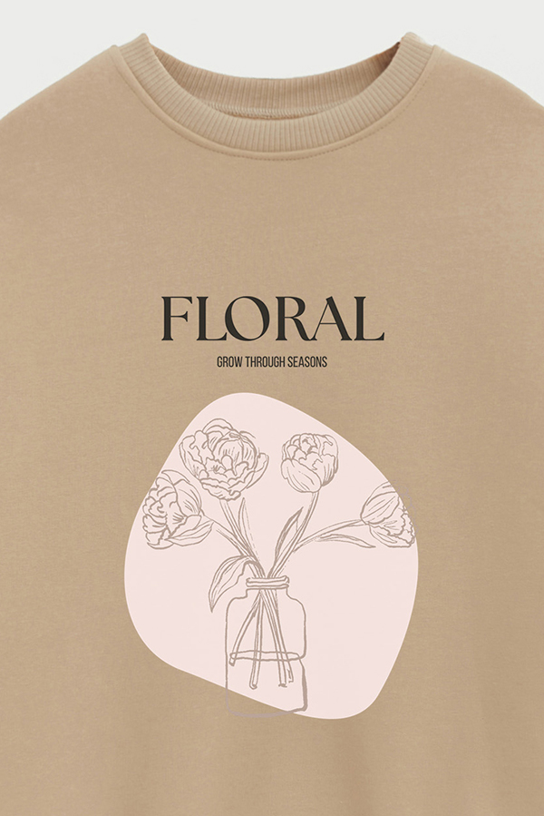 BUZO CREWNECK ESTAMPADO BT FLORAL