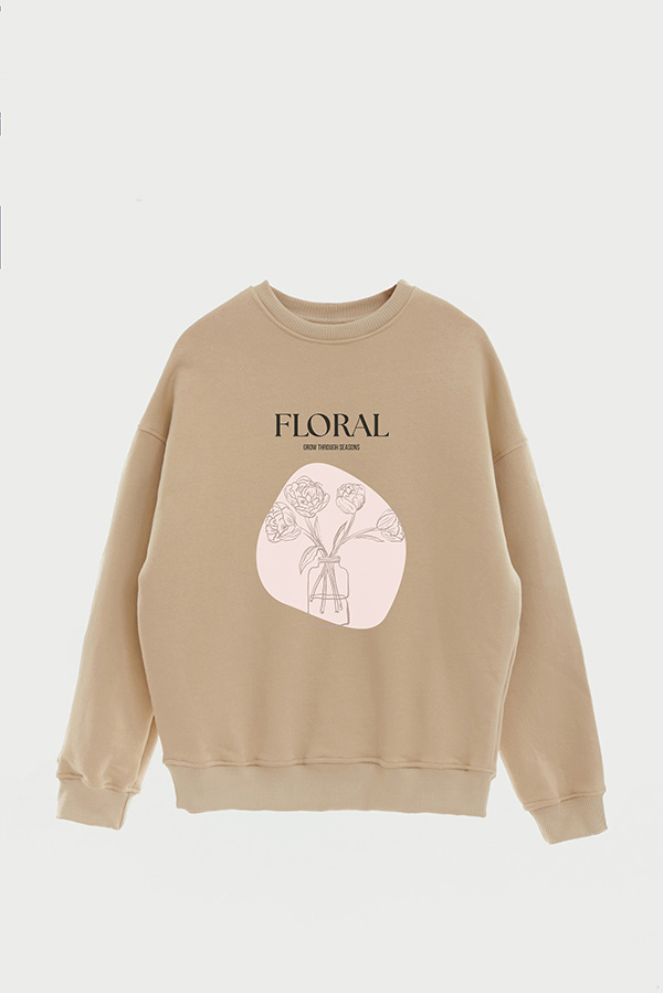 BUZO CREWNECK ESTAMPADO BT FLORAL