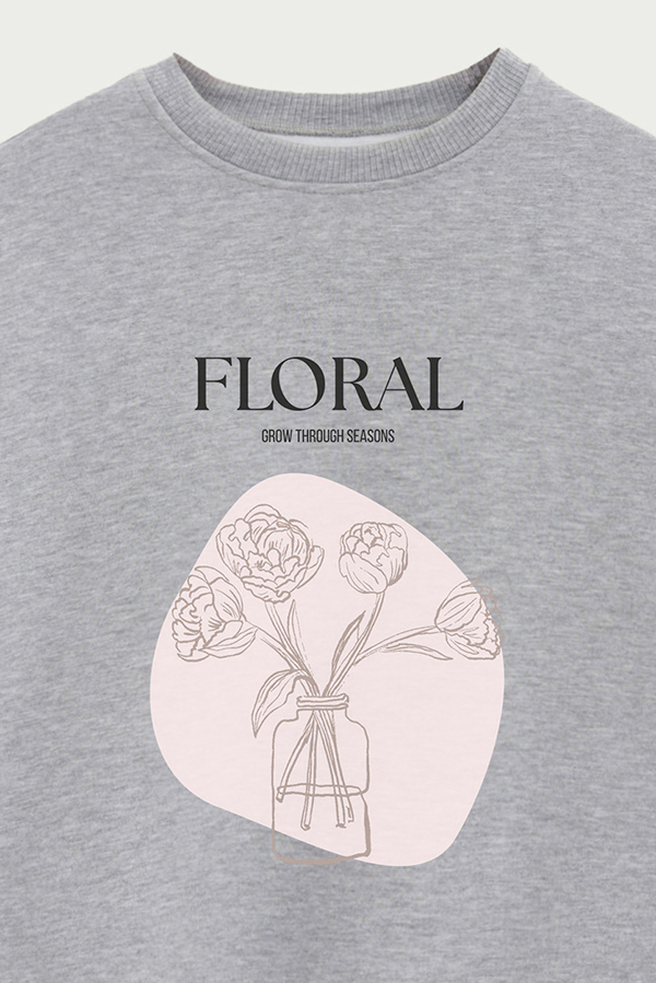 BUZO CREWNECK ESTAMPADO BT FLORAL