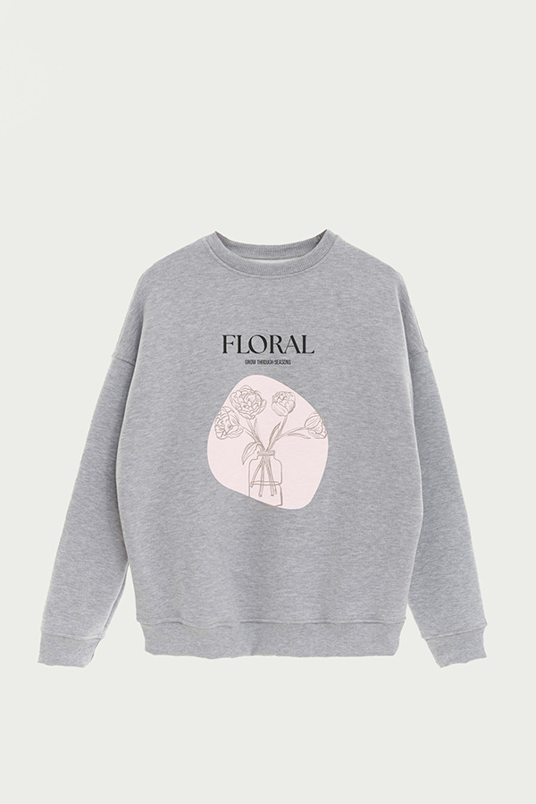BUZO CREWNECK ESTAMPADO BT FLORAL