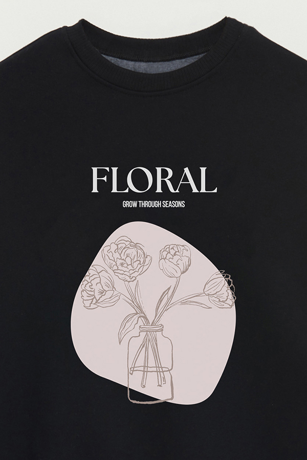 BUZO CREWNECK ESTAMPADO BT FLORAL