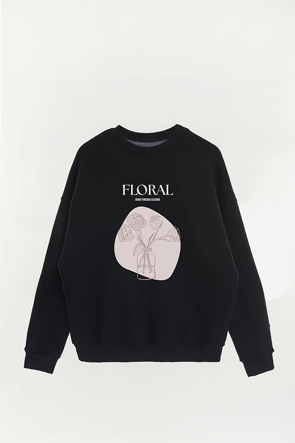 BUZO CREWNECK ESTAMPADO BT FLORAL