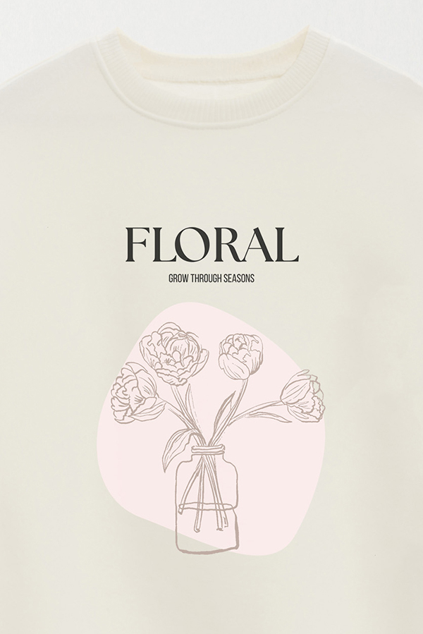 BUZO CREWNECK ESTAMPADO BT FLORAL