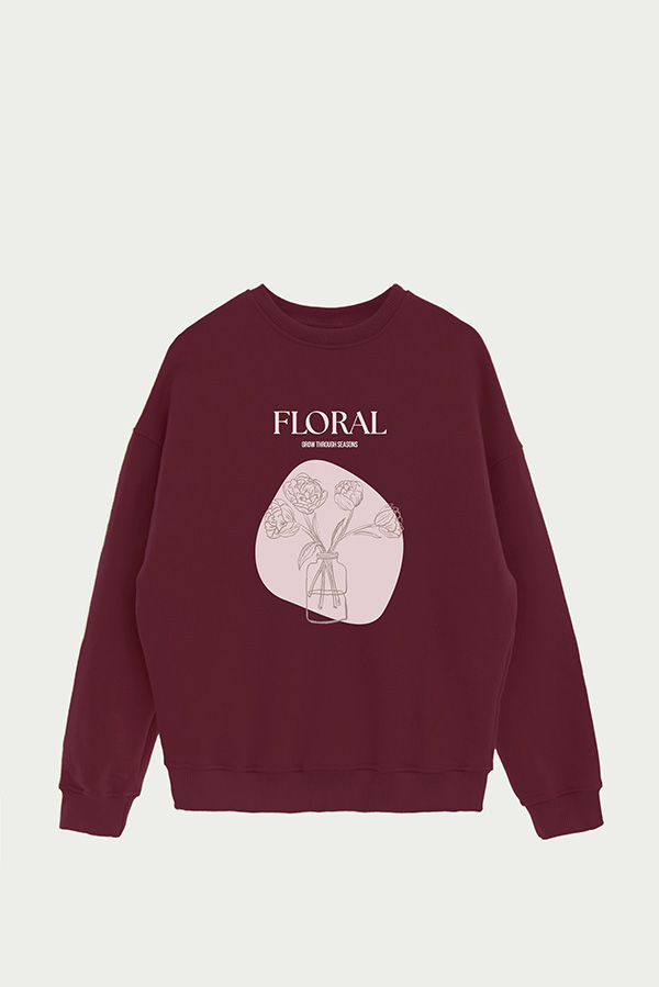 BUZO CREWNECK ESTAMPADO BT FLORAL