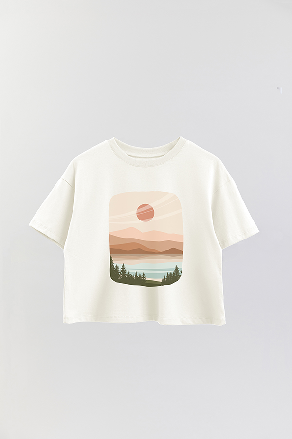 REMERA CROP ESTAMPADA ART 99