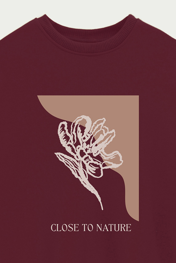 BUZO CREWNECK ESTAMPADO BT CLOSE TO NATURE