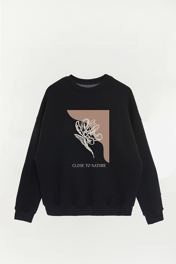 BUZO CREWNECK ESTAMPADO BT CLOSE TO NATURE