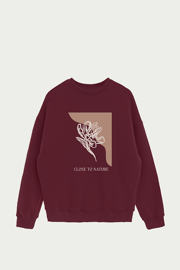 BUZO CREWNECK ESTAMPADO BT CLOSE TO NATURE