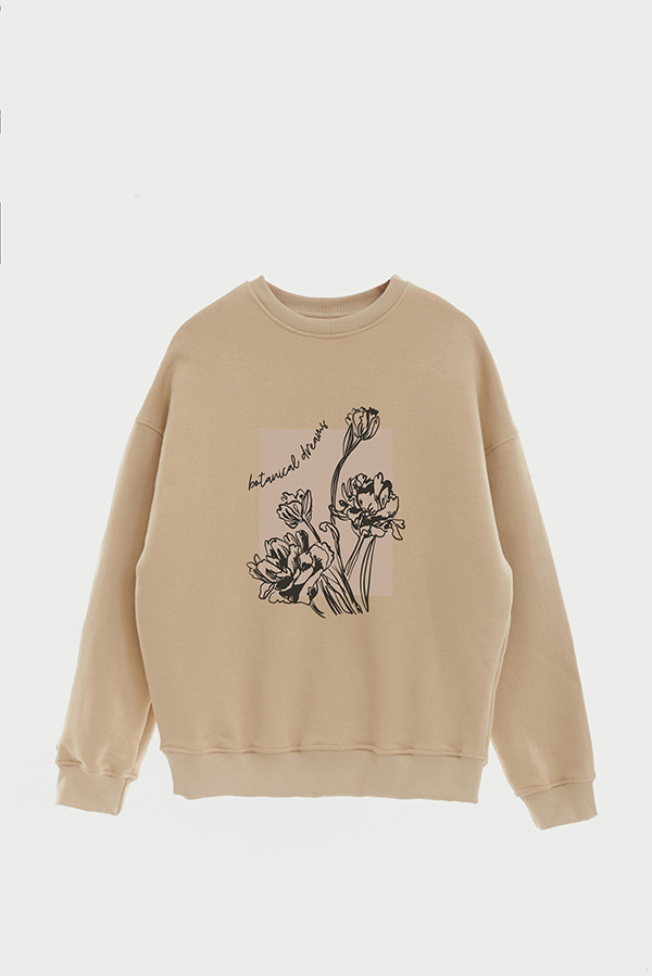 BUZO CREWNECK ESTAMPADO BT BOTANICAL DREAMS