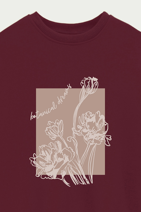 BUZO CREWNECK ESTAMPADO BT BOTANICAL DREAMS