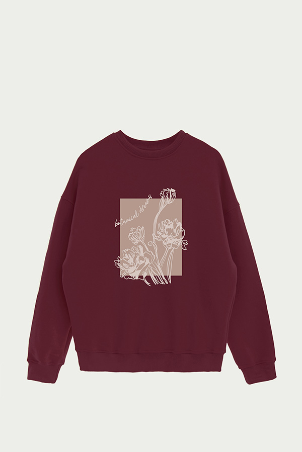 BUZO CREWNECK ESTAMPADO BT BOTANICAL DREAMS