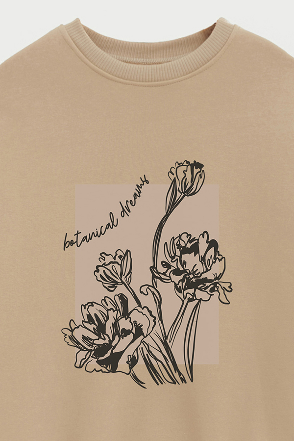 BUZO CREWNECK ESTAMPADO BT BOTANICAL DREAMS