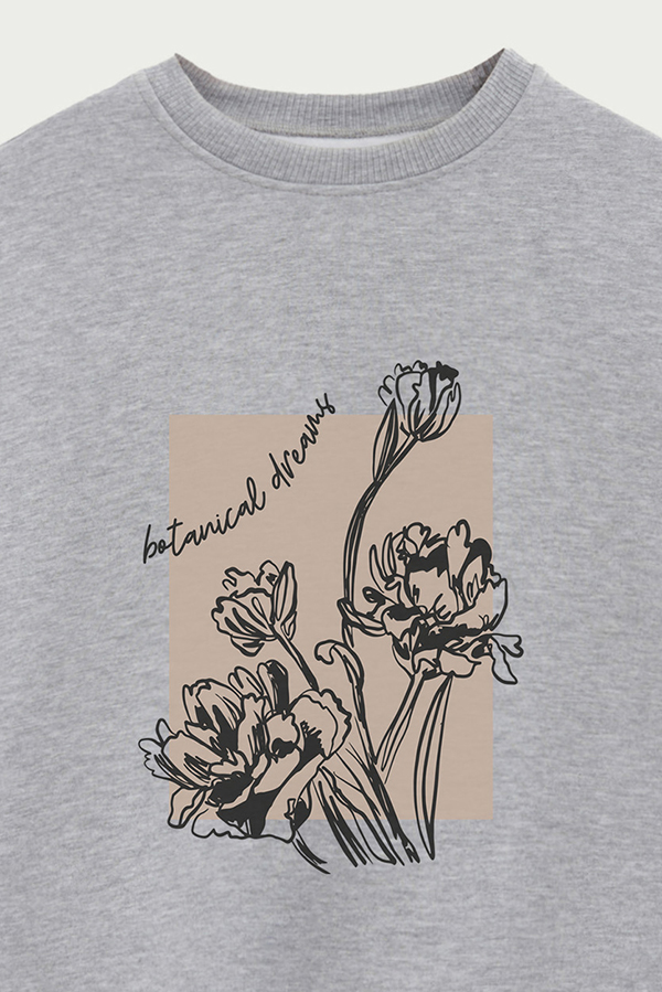 BUZO CREWNECK ESTAMPADO BT BOTANICAL DREAMS