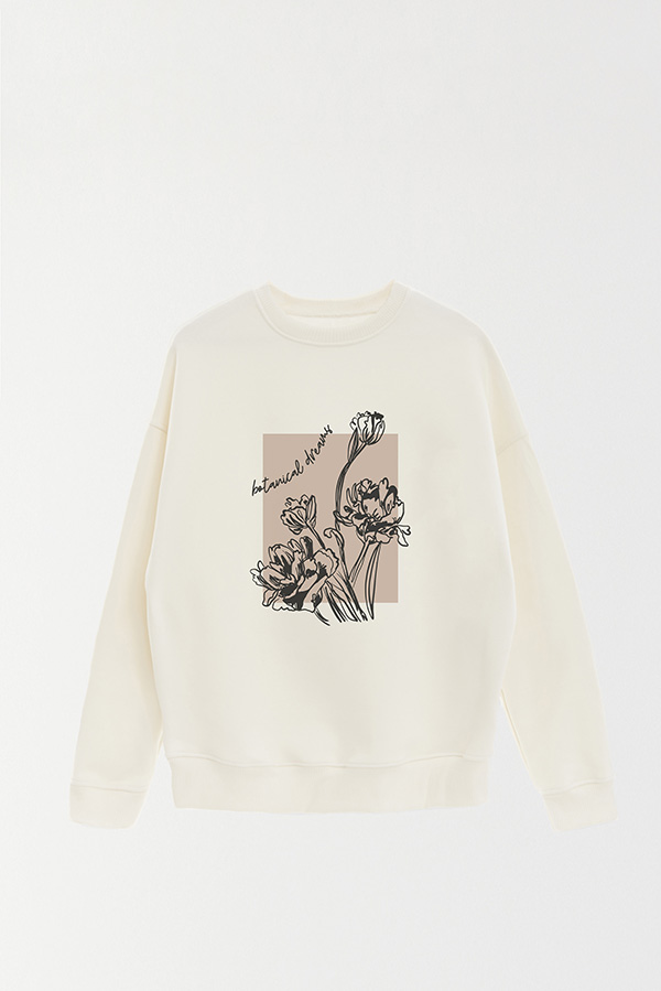 BUZO CREWNECK ESTAMPADO BT BOTANICAL DREAMS