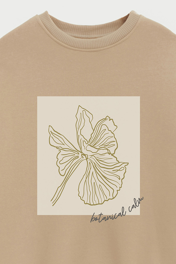 BUZO CREWNECK ESTAMPADO BT BOTANICAL CALM