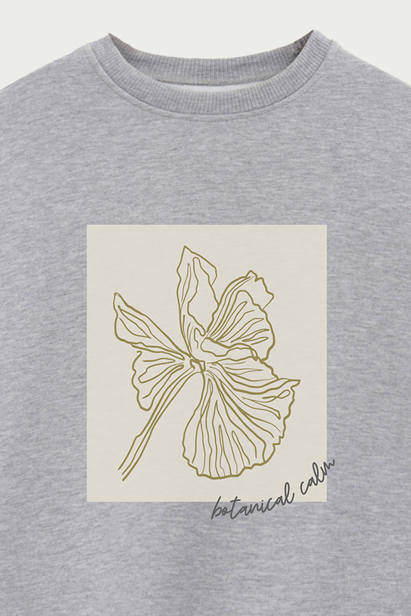 BUZO CREWNECK ESTAMPADO BT BOTANICAL CALM