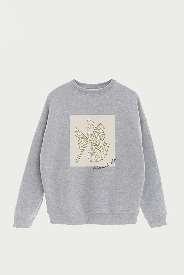 BUZO CREWNECK ESTAMPADO BT BOTANICAL CALM