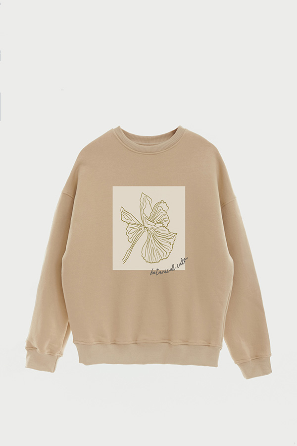 BUZO CREWNECK ESTAMPADO BT BOTANICAL CALM