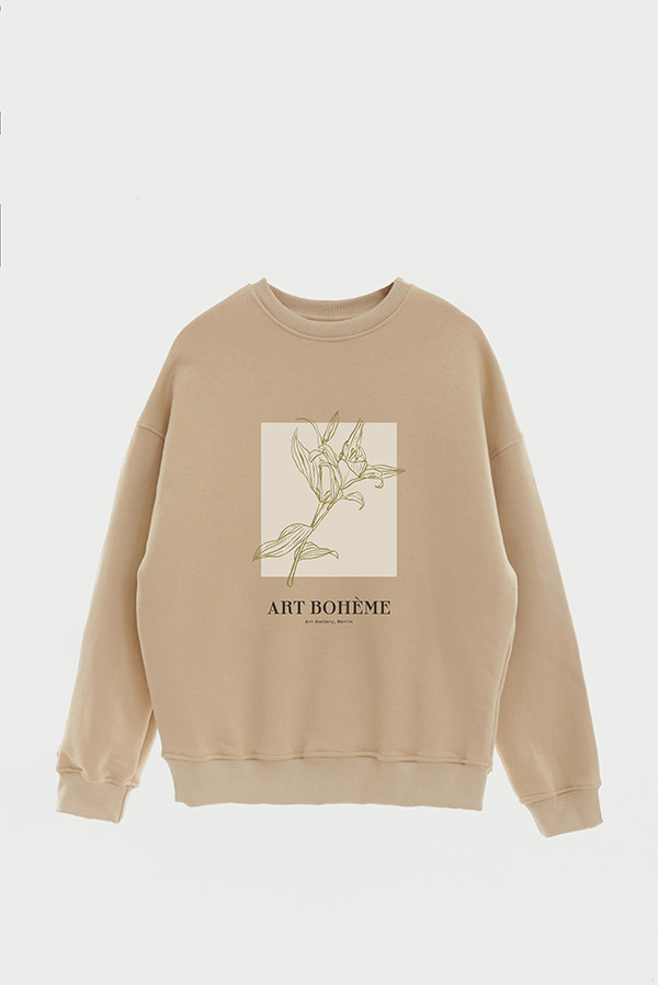 BUZO CREWNECK ESTAMPADO BT ART BOHEME