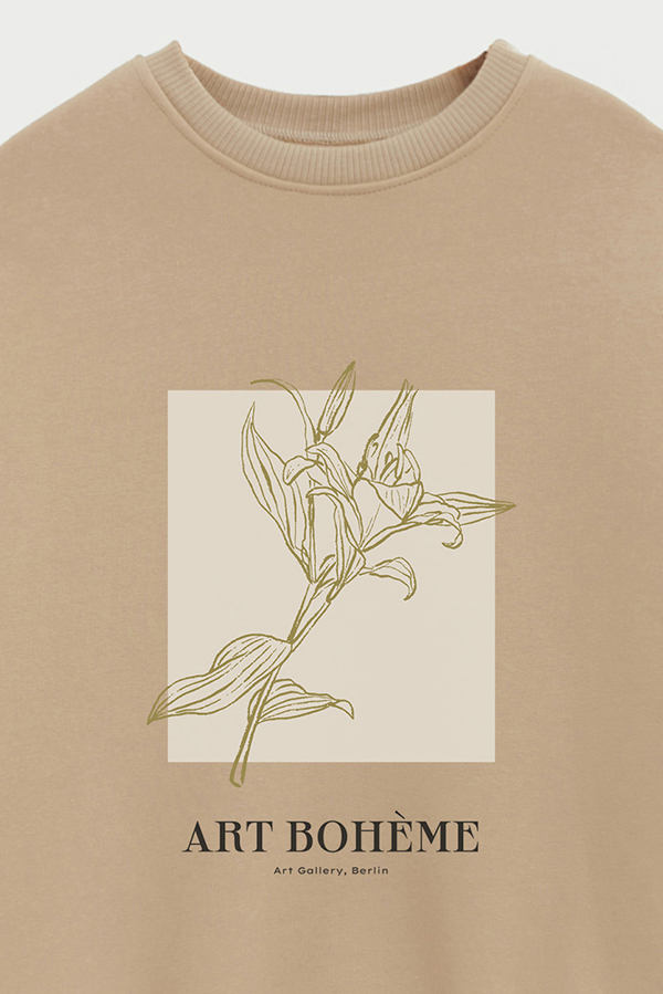 BUZO CREWNECK ESTAMPADO BT ART BOHEME