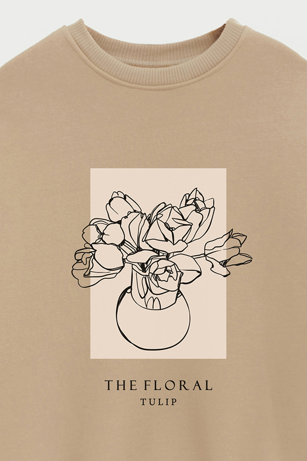 BUZO CREWNECK ESTAMPADO FL TULIP