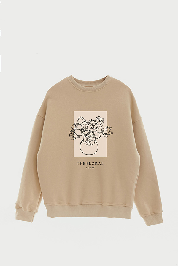 BUZO CREWNECK ESTAMPADO FL TULIP
