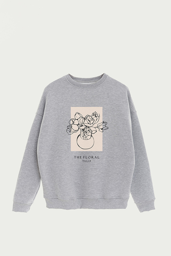 BUZO CREWNECK ESTAMPADO FL TULIP