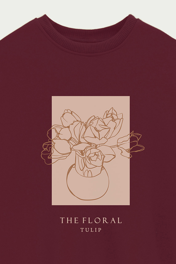 BUZO CREWNECK ESTAMPADO FL TULIP