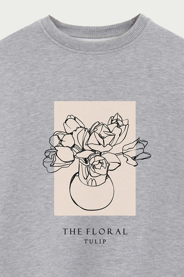 BUZO CREWNECK ESTAMPADO FL TULIP