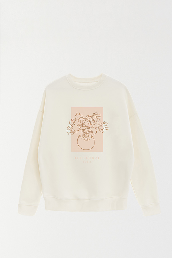 BUZO CREWNECK ESTAMPADO FL TULIP