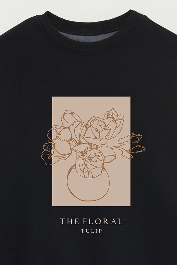 BUZO CREWNECK ESTAMPADO FL TULIP