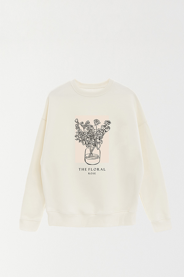 BUZO CREWNECK ESTAMPADO FL ROSE