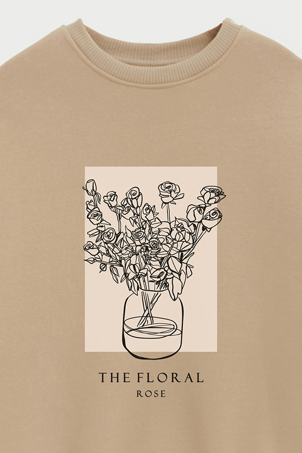 BUZO CREWNECK ESTAMPADO FL ROSE