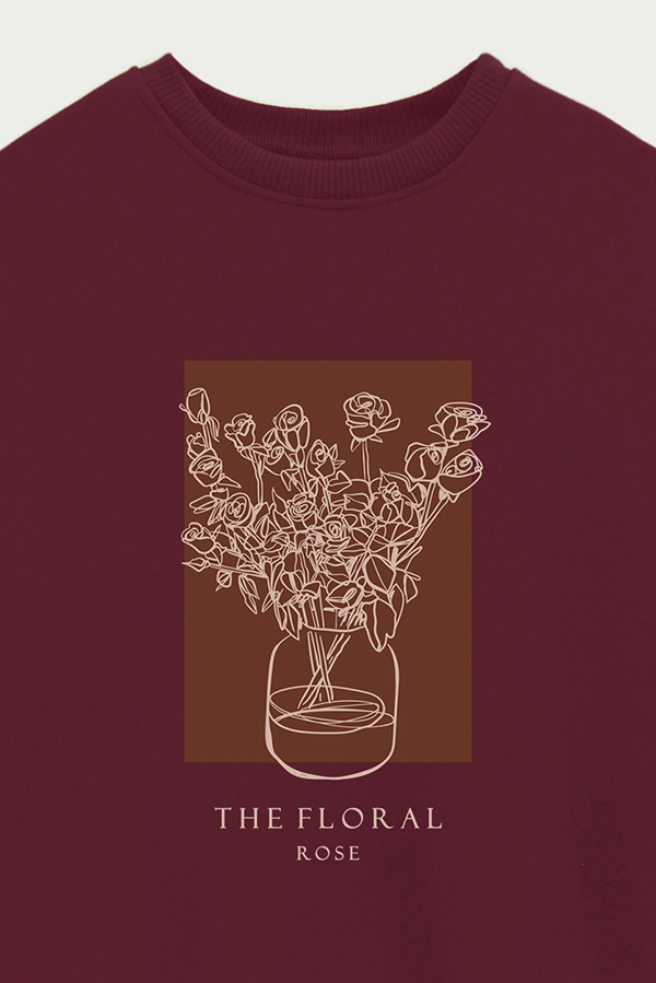 BUZO CREWNECK ESTAMPADO FL ROSE