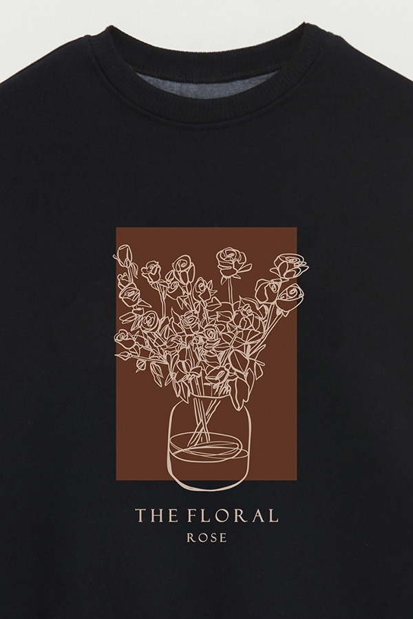 BUZO CREWNECK ESTAMPADO FL ROSE