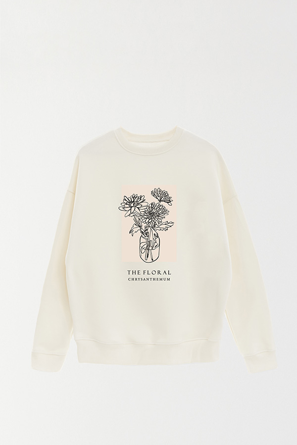 BUZO CREWNECK ESTAMPADO FL CRYSANTHEMUM