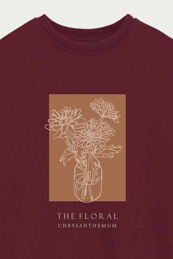 BUZO CREWNECK ESTAMPADO FL CRYSANTHEMUM