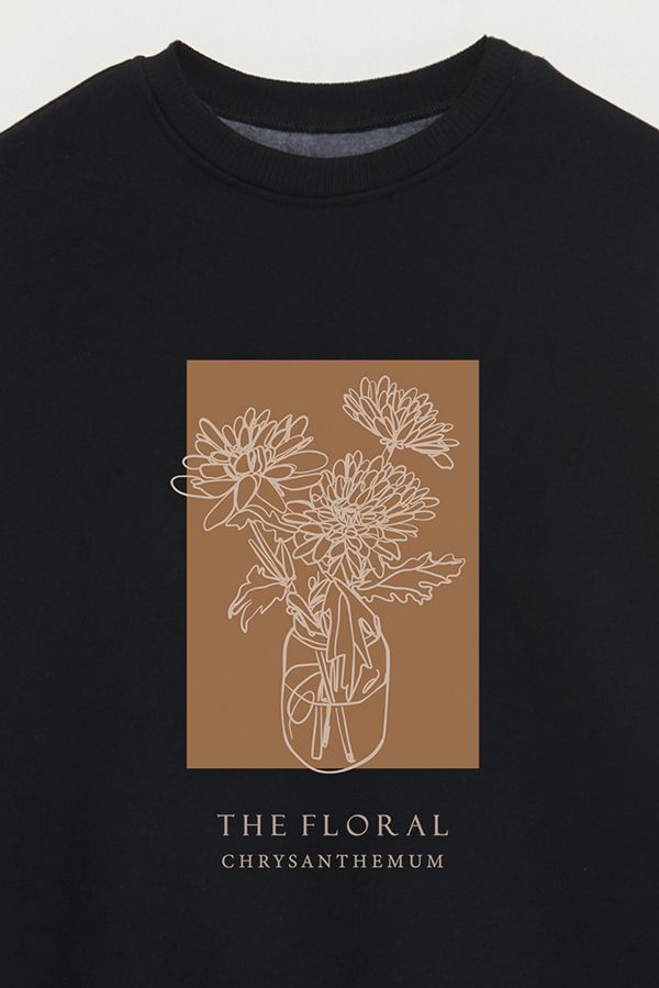 BUZO CREWNECK ESTAMPADO FL CRYSANTHEMUM