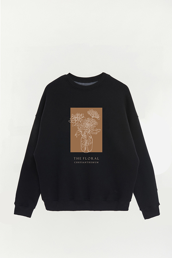 BUZO CREWNECK ESTAMPADO FL CRYSANTHEMUM