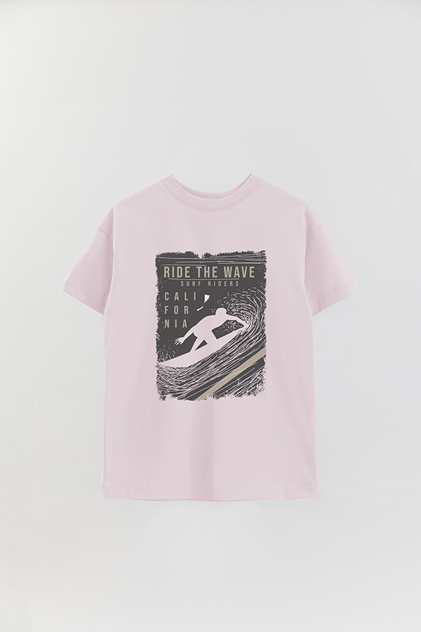 REMERA OVER ESTAMPADA RIDE THE WAVE