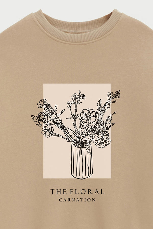 BUZO CREWNECK ESTAMPADO FL CARNATION