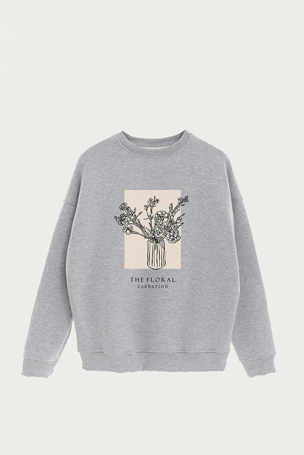 BUZO CREWNECK ESTAMPADO FL CARNATION