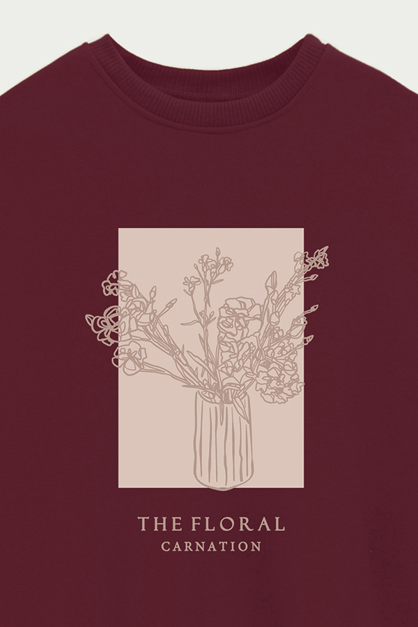 BUZO CREWNECK ESTAMPADO FL CARNATION