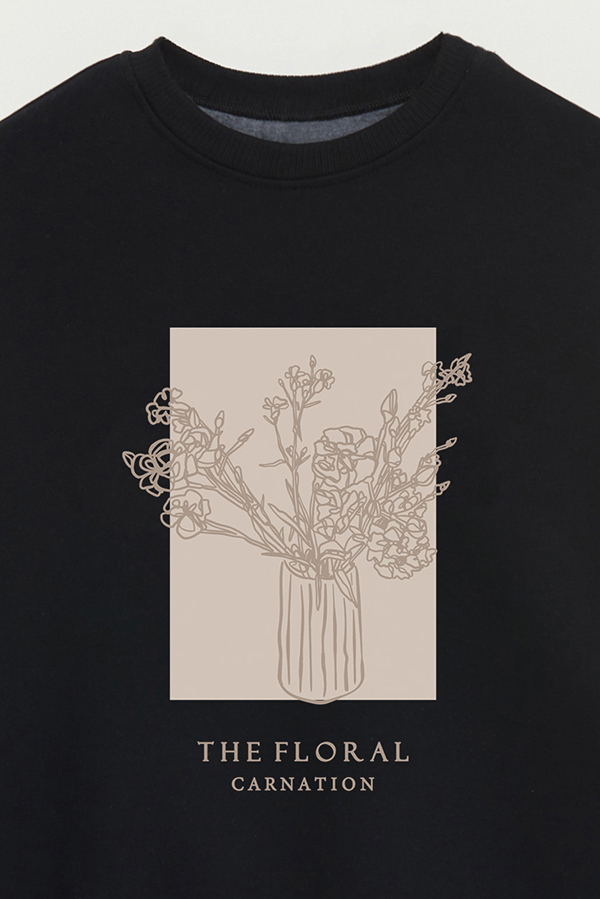 BUZO CREWNECK ESTAMPADO FL CARNATION